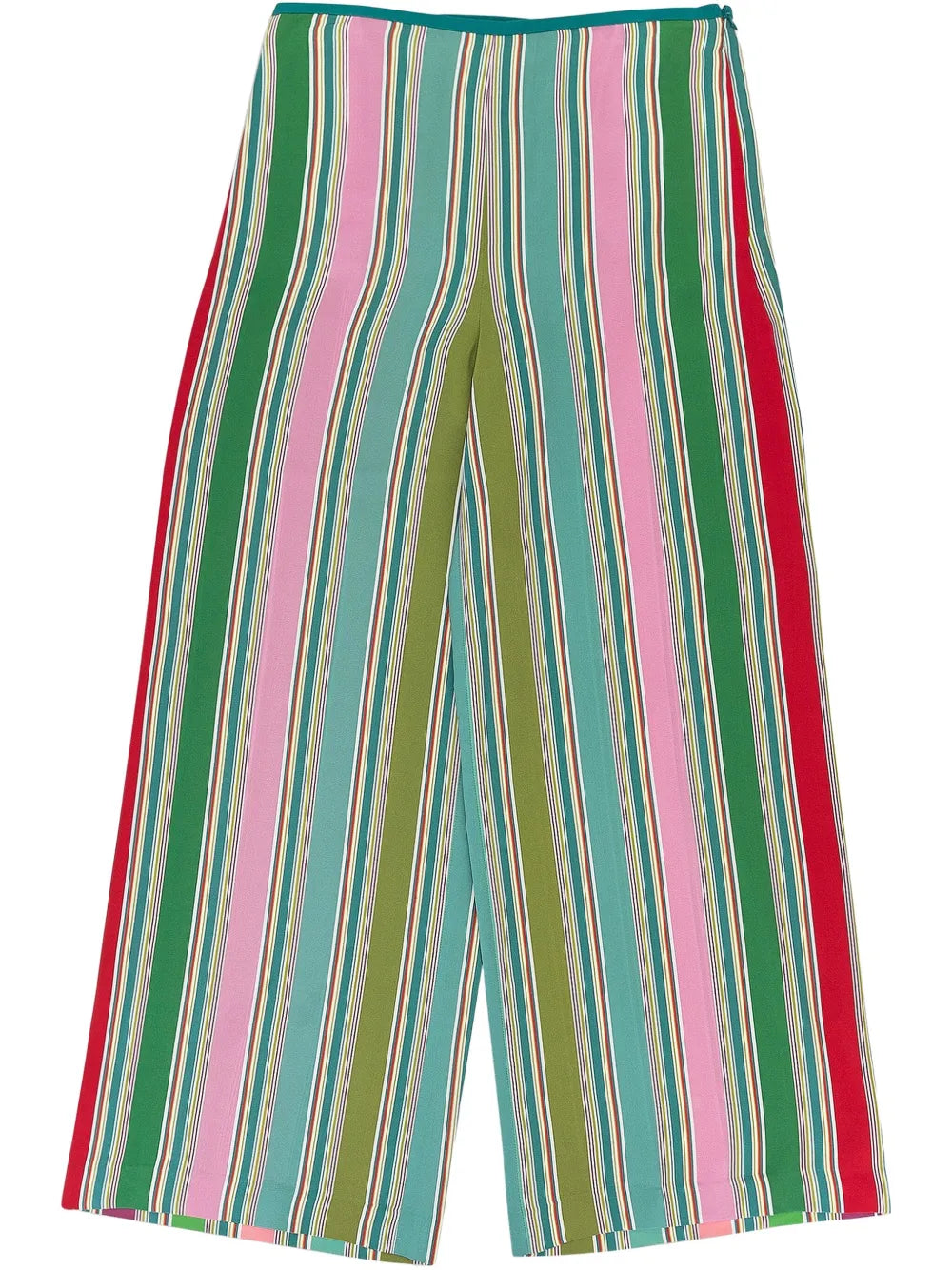 Multicolour Silk Wide-Leg Pants