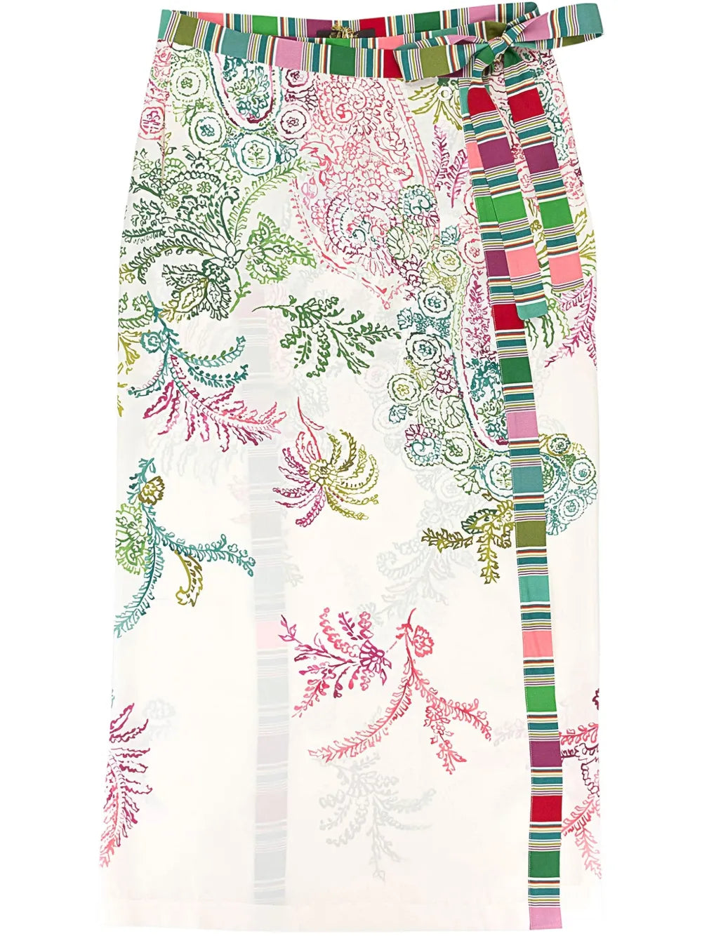 Floral-Print Tied-Waist Skirt