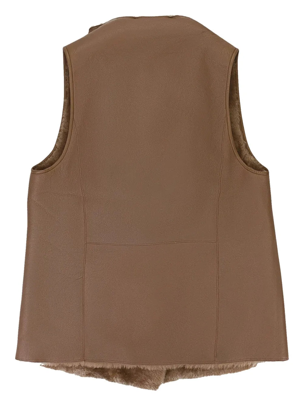 Tie-Fastening Shearling Waistcoat