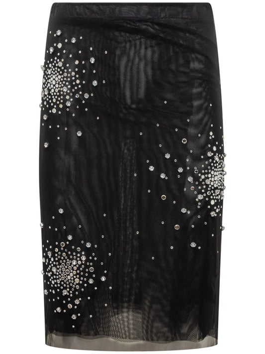 Rhinestone-Embellished Skirt