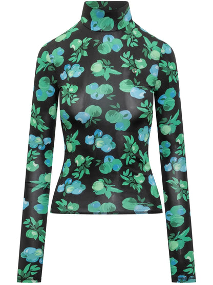 Apple-Print T-Shirt