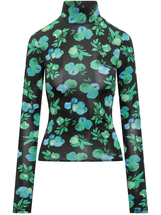 Apple-Print T-Shirt