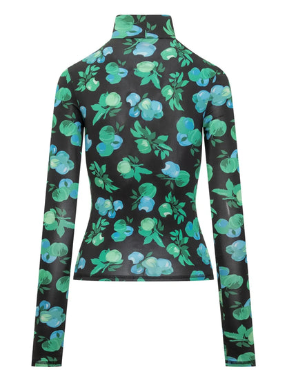Apple-Print T-Shirt