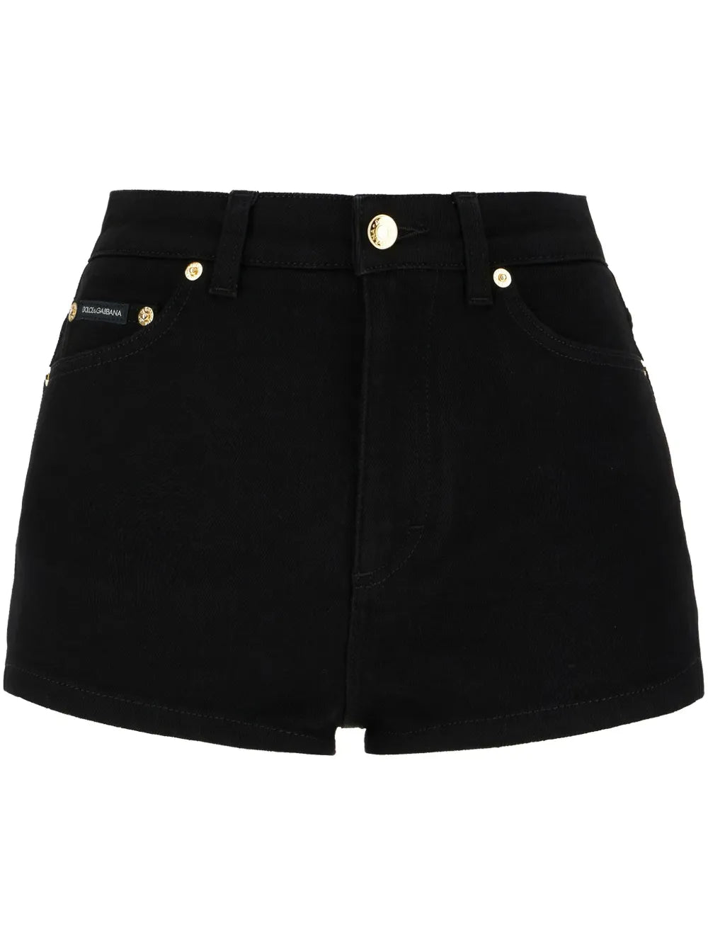 Logo-Plaque Denim Shorts