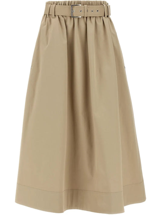 Belted Midi Skirt