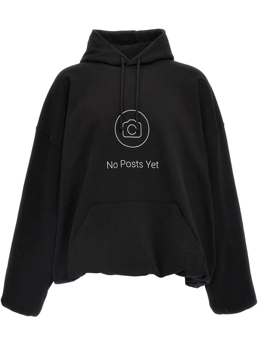 No Posts Graphic-Print Hoodie