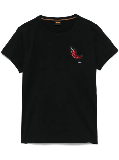 Chilli Pepper-Embellished T-Shirt