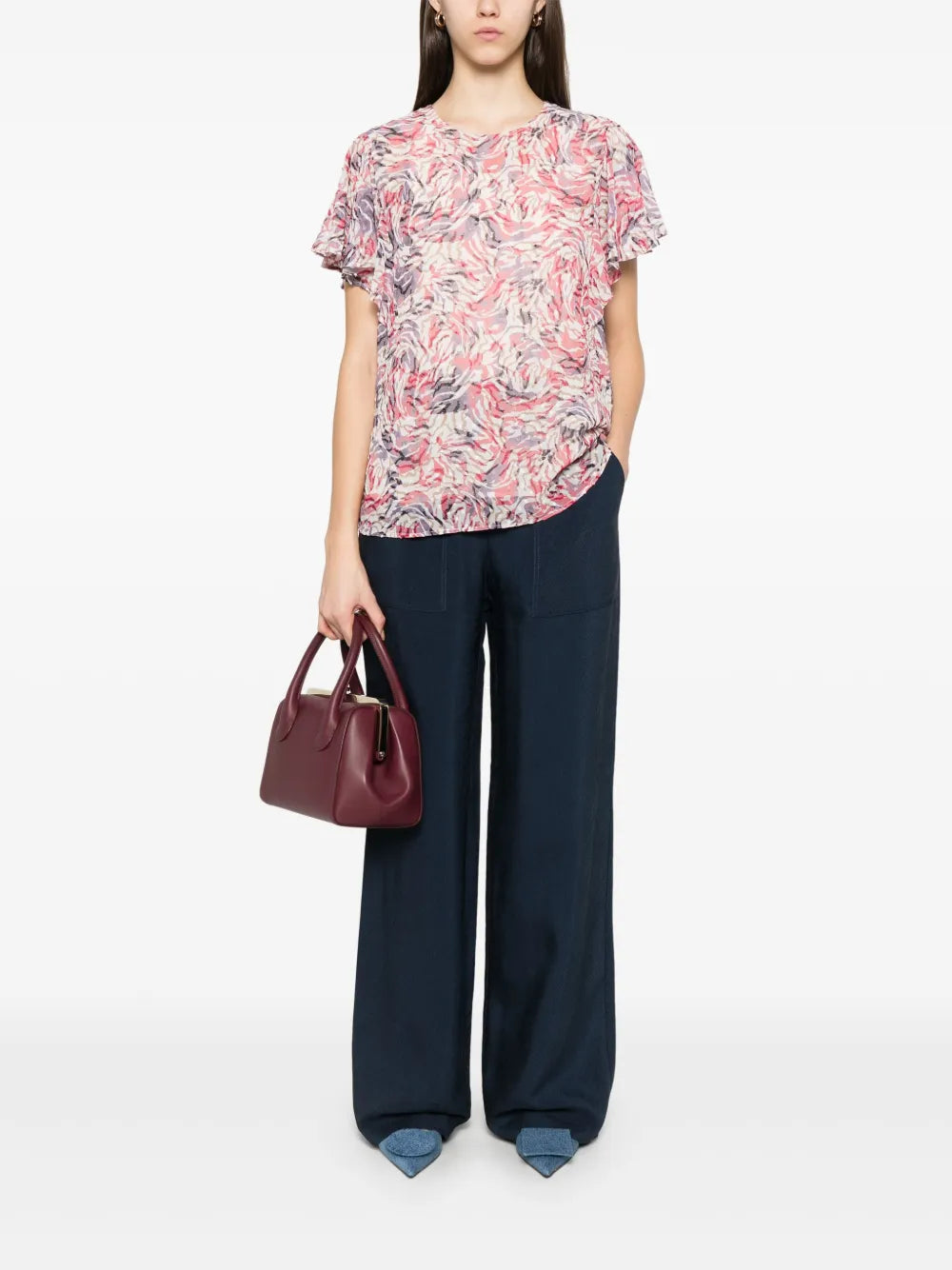 Abstract-Print Blouse