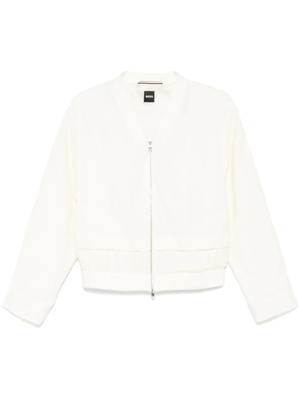 Layered-Effect Bomber Jacket