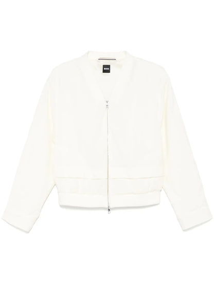 Layered-Effect Bomber Jacket