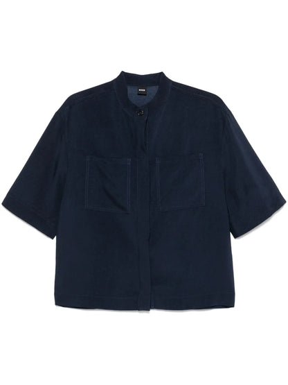 Band-Collar Shirt
