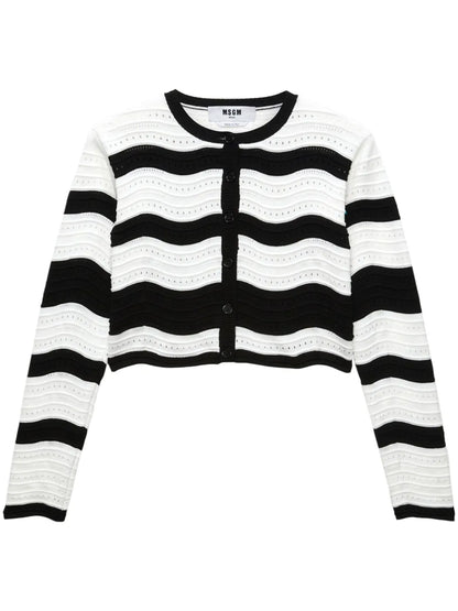 Wave-Pattern Cardigan