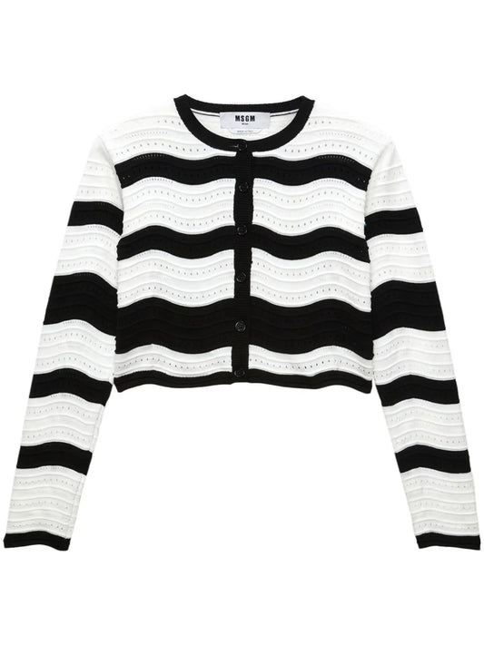 Wave-Pattern Cardigan