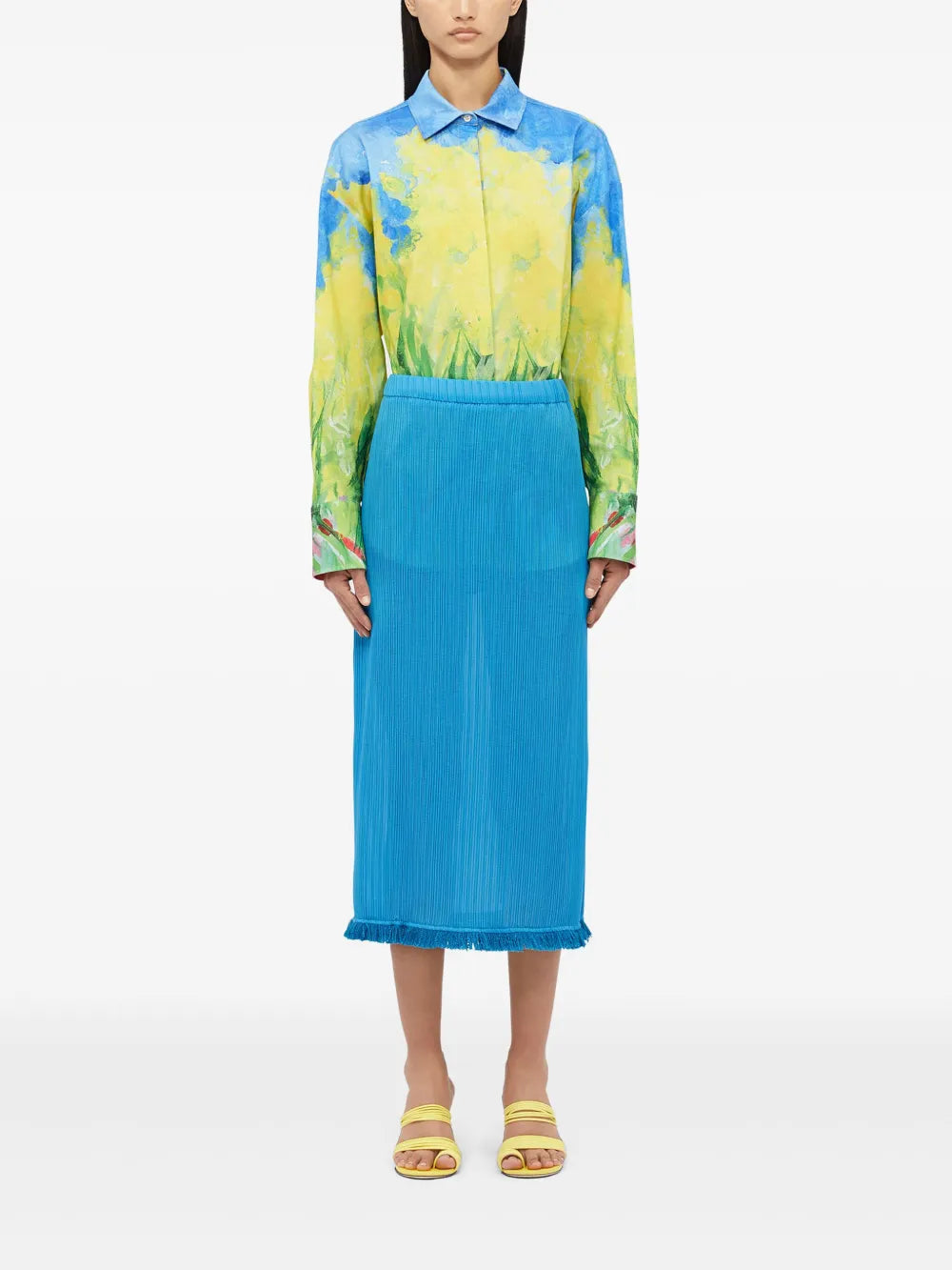 Ribbed Midi Skirt