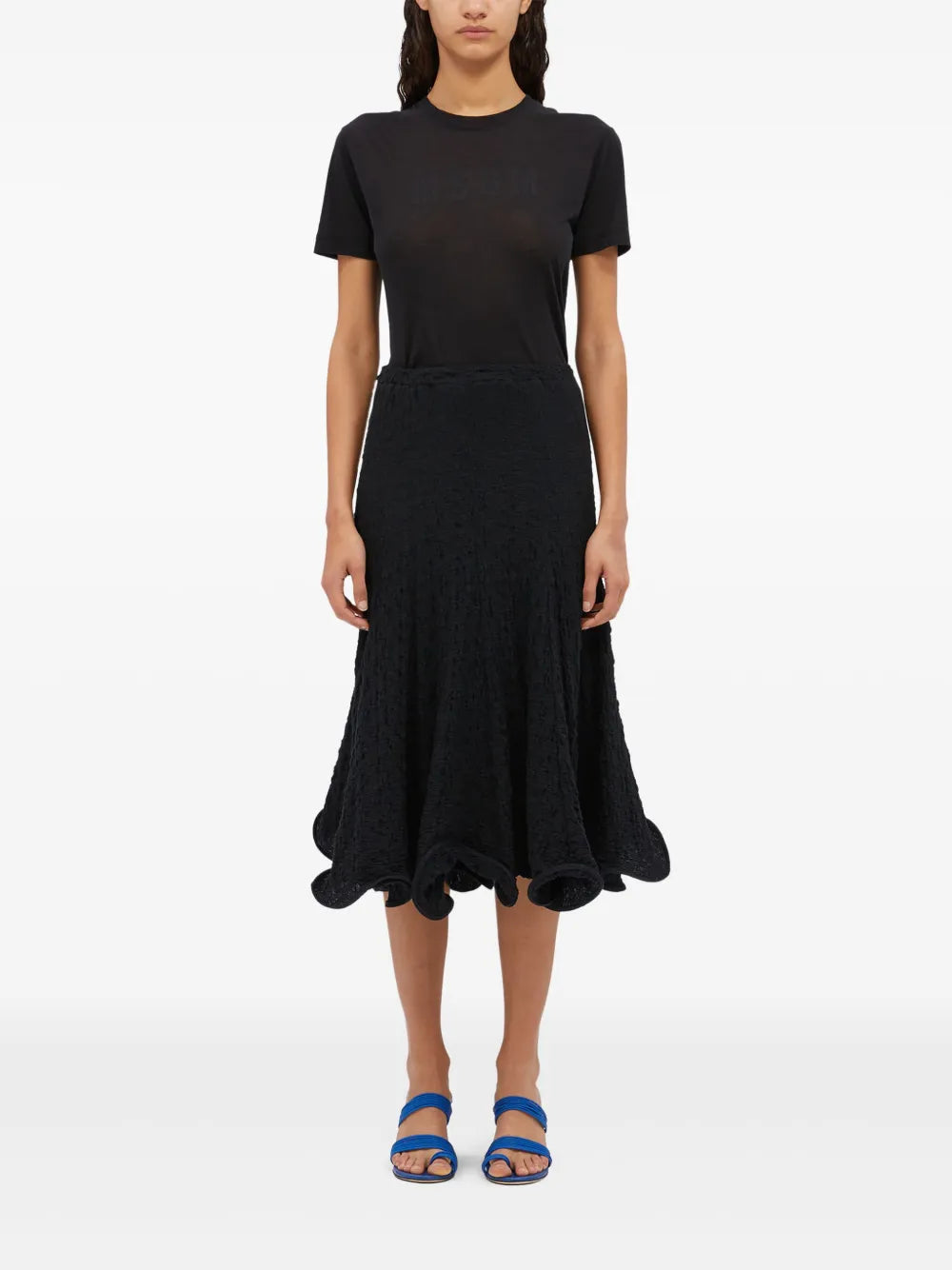 Crinkle-Effect Skirt