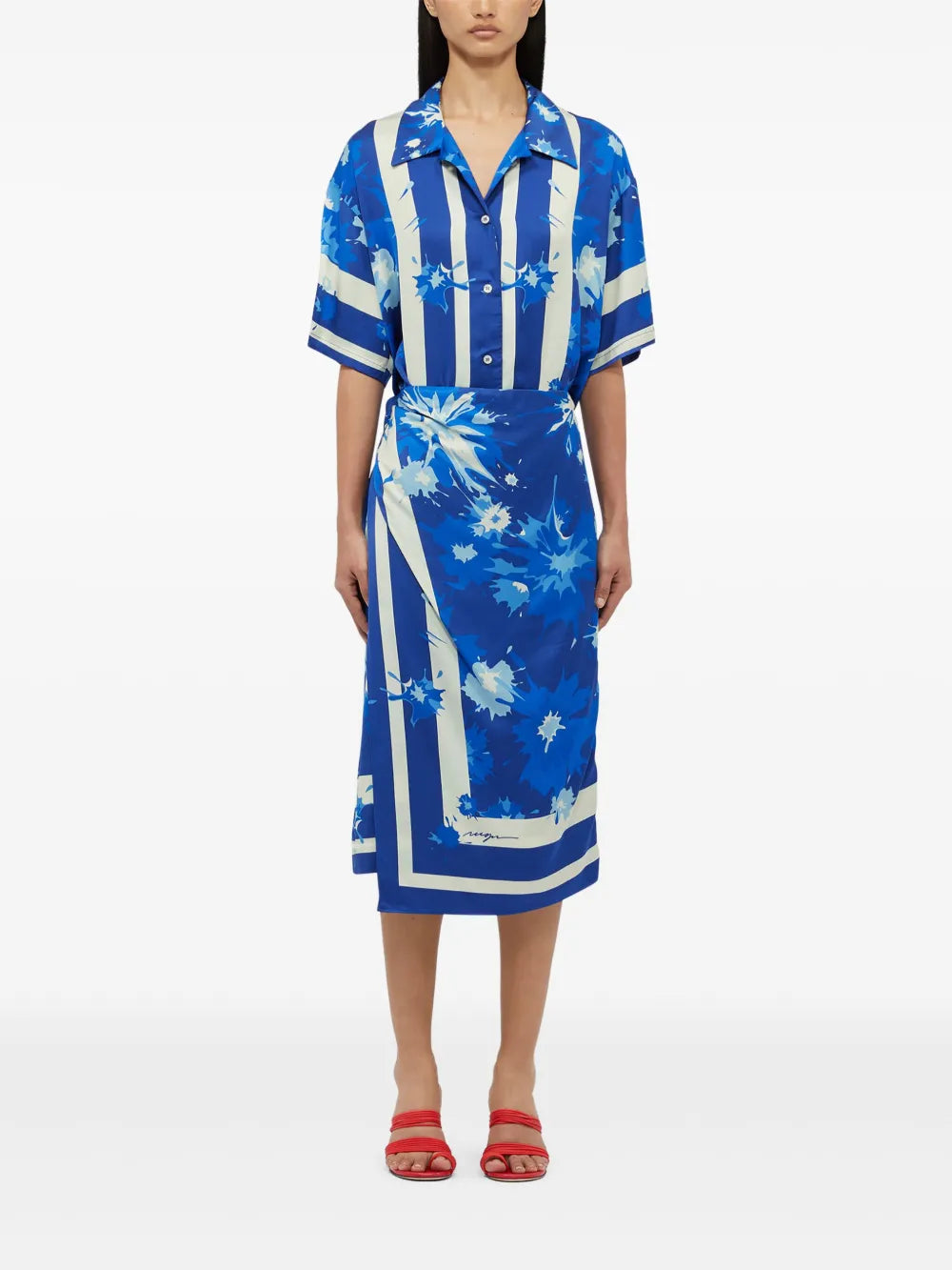 Printed Midi Skirt