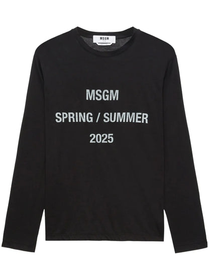 Slogan-Print Cotton T-Shirt