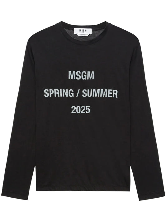 Slogan-Print Cotton T-Shirt