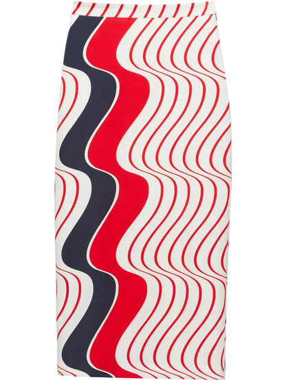 Printed Pencil Skirt