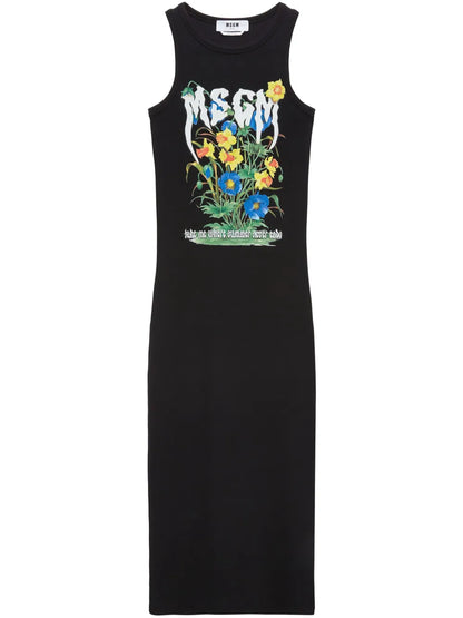 Logo-Print Dress