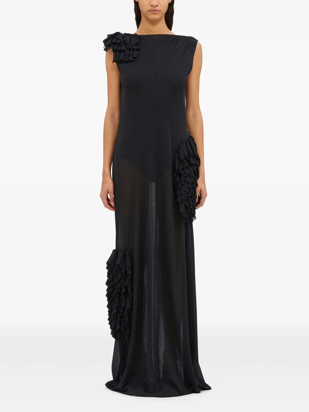 Ruffle-Detail Gown