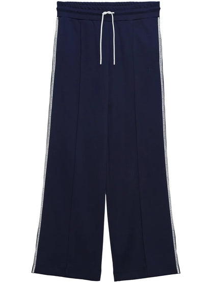 Crochet-Trim Track Trousers