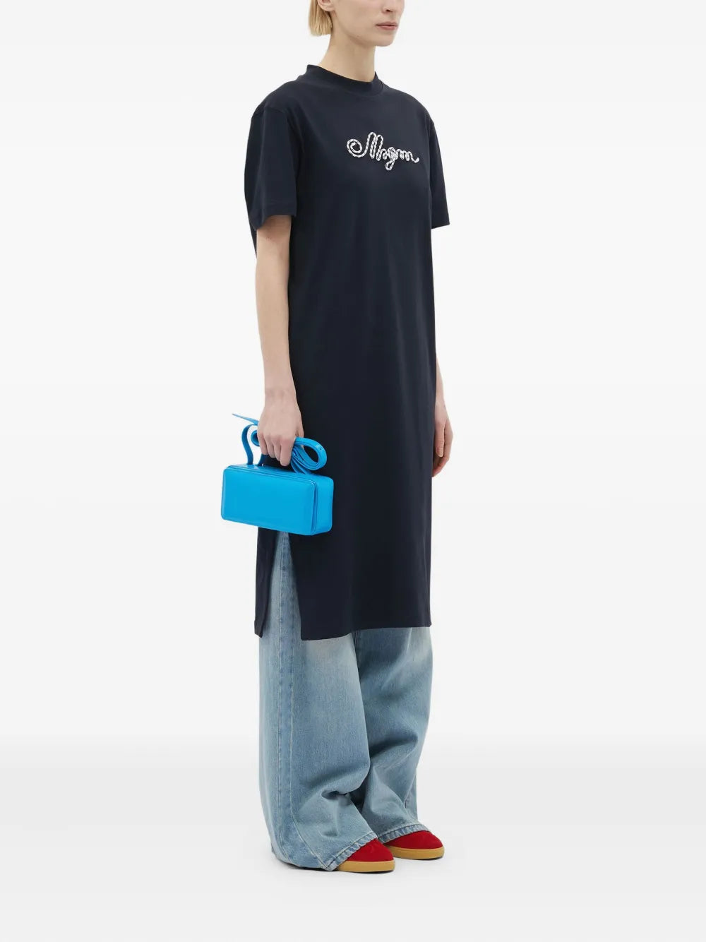 Logo-Embroidered Midi Dress