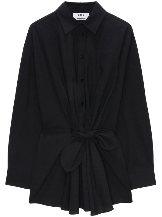 Knot-Detail Mini Dress