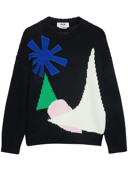 Patterned-Intarsia Jumper