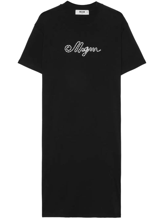 Logo-Embroidered Dress