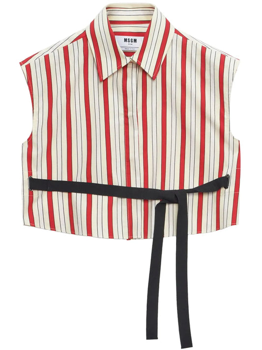 Striped Cropped Shirt