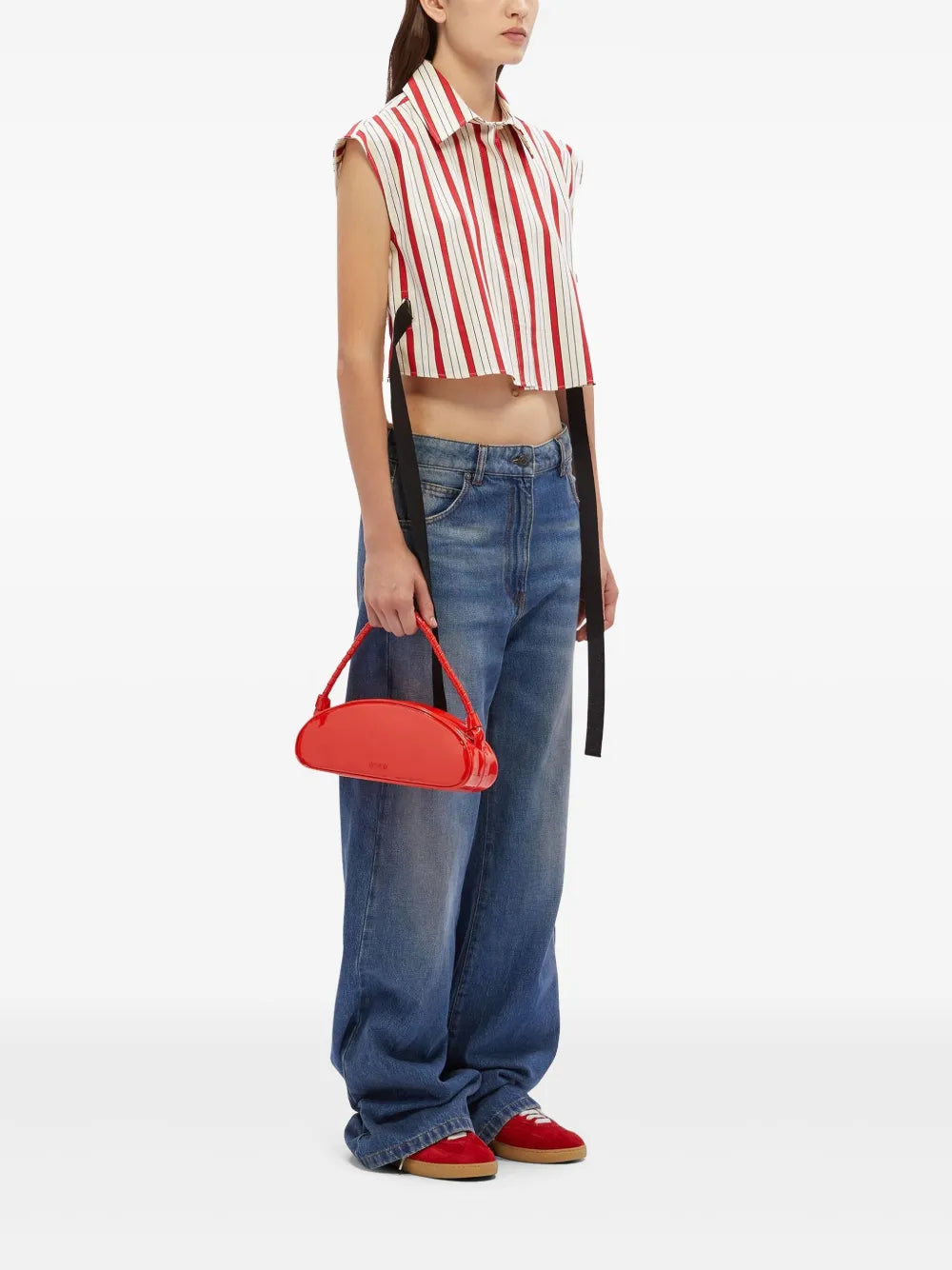 Striped Cropped Shirt