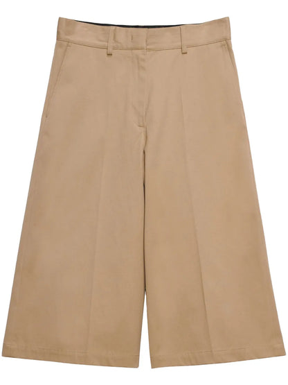 Wide-Leg Bermuda Shorts