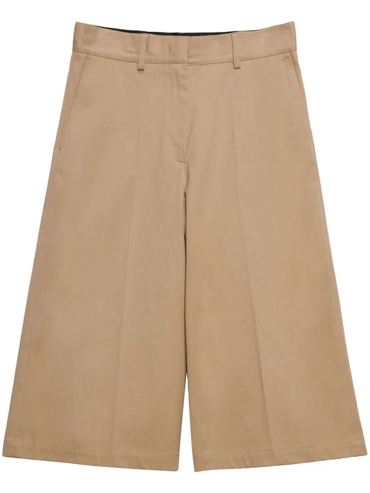 Wide-Leg Bermuda Shorts