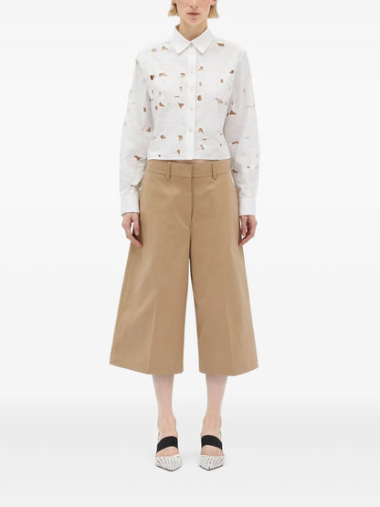 Wide-Leg Bermuda Shorts
