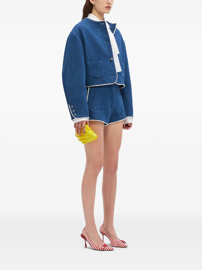 Contrast-Trim Jacket