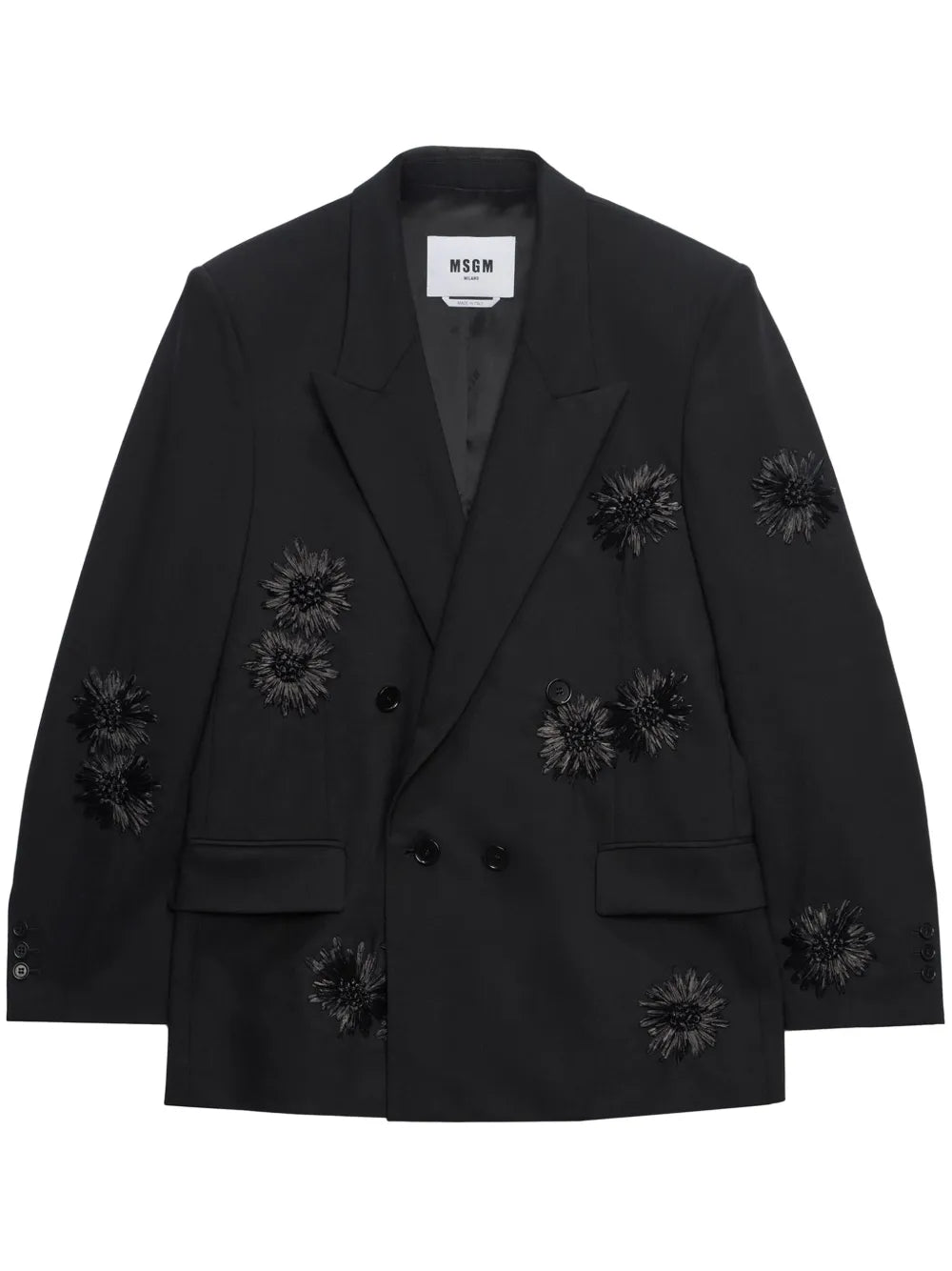 Floral-Appliqué Blazer