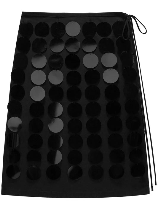 Sequin-Embellished Midi Skirt
