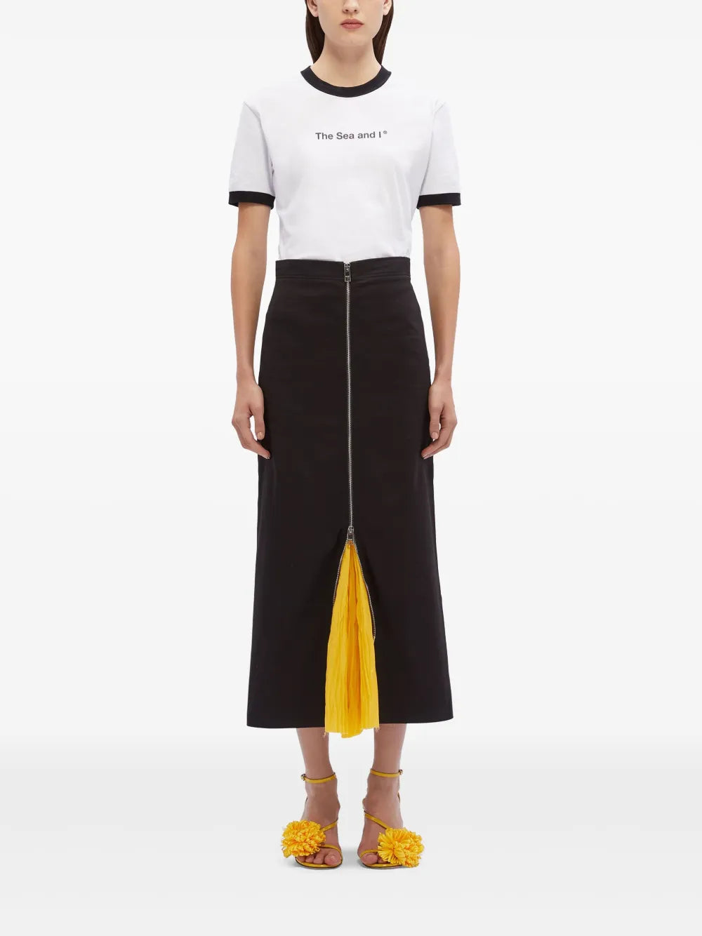 Cotton Midi Skirt