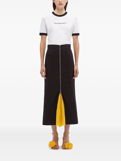 Cotton Midi Skirt