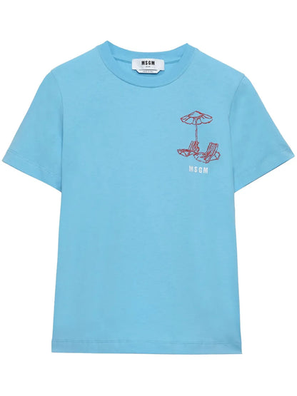 Embroidered-Motif T-Shirt