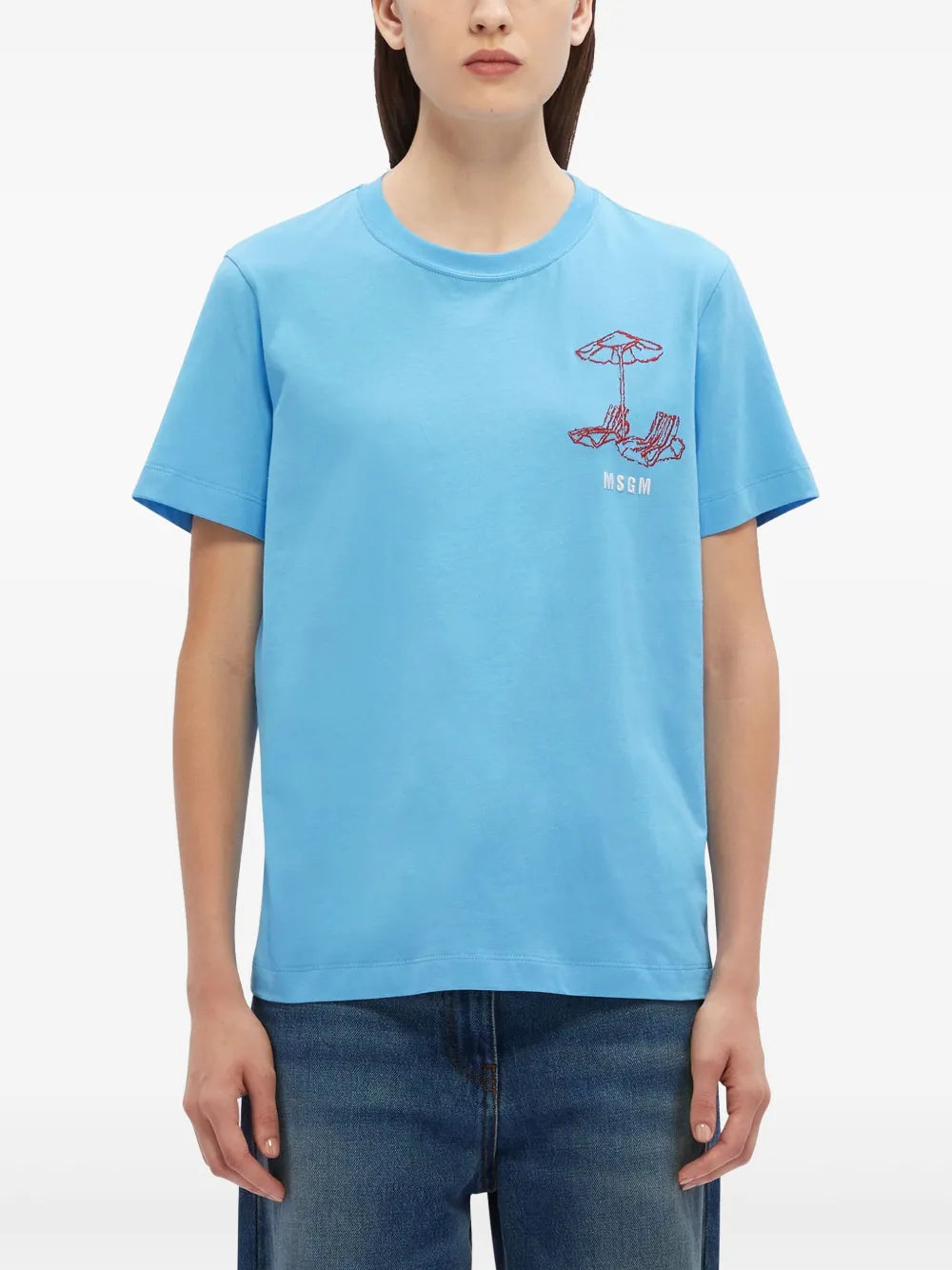 Embroidered-Motif T-Shirt