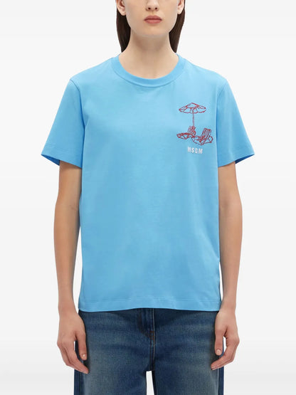 Embroidered-Motif T-Shirt