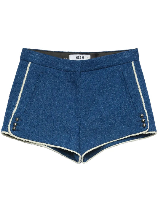 Striped-Edge Mini Shorts