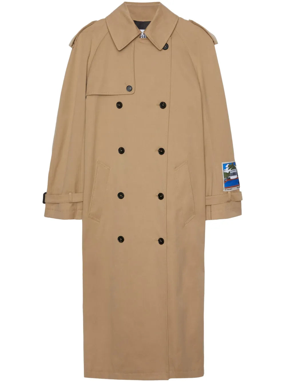 Logo-Patch Trench Coat