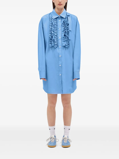 Ruffled Poplin Mini Dress