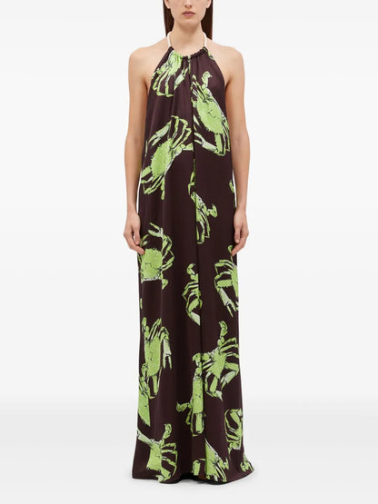 Graphic-Print Maxi Dress