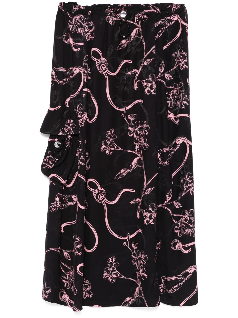 Floral-Print Midi Skirt