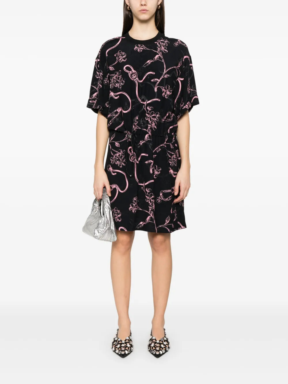 Floral-Print Midi Dress