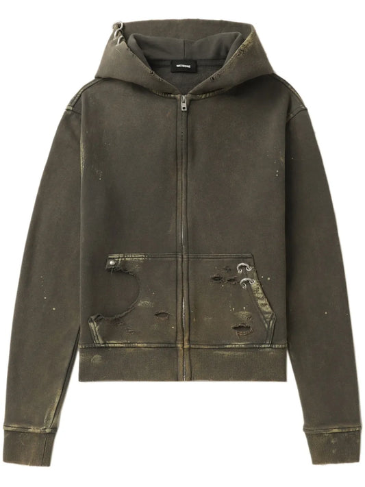 Ripped-Detailing Hoodie